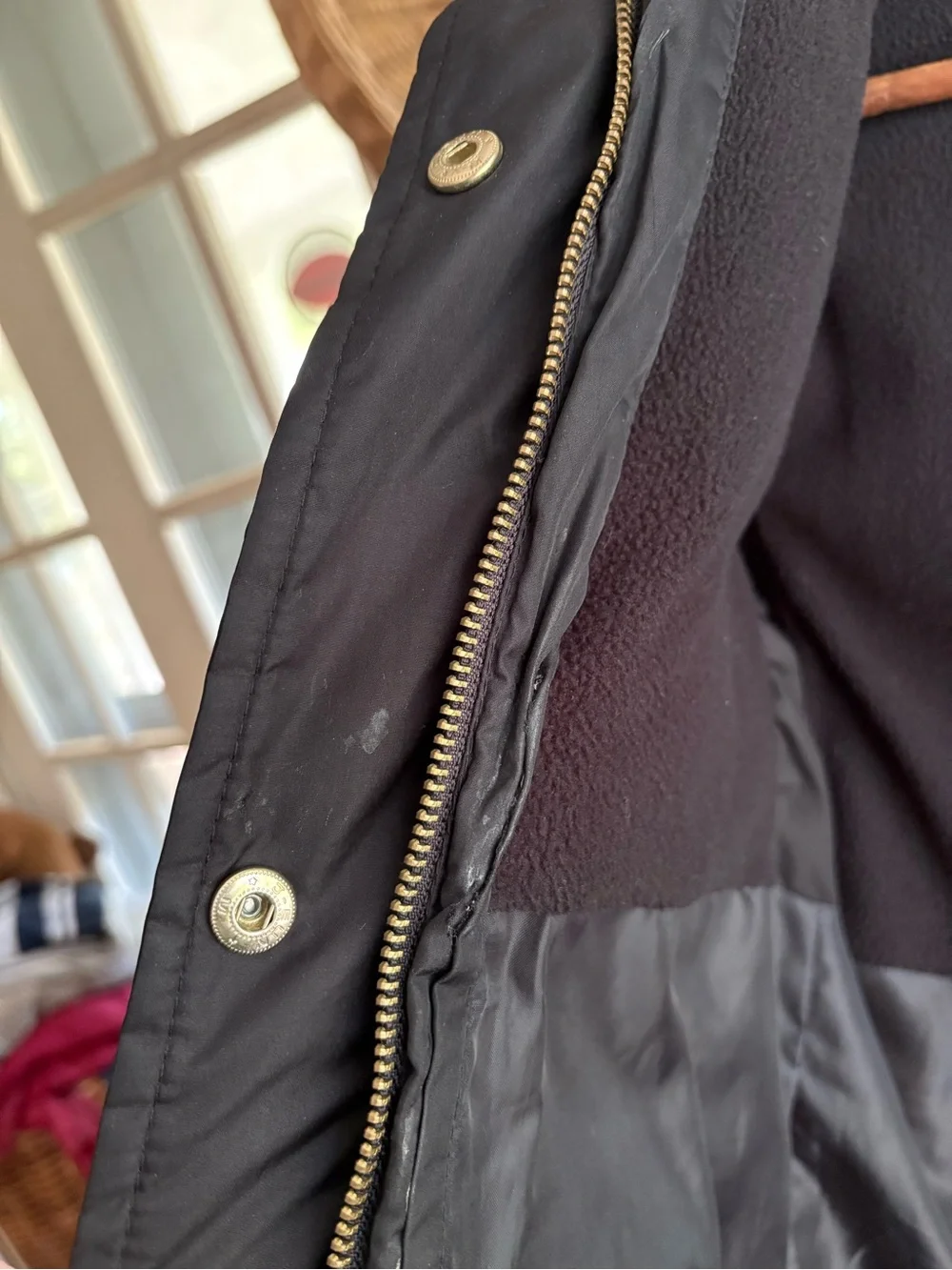 Kids winter long puffer jacket with fur hood